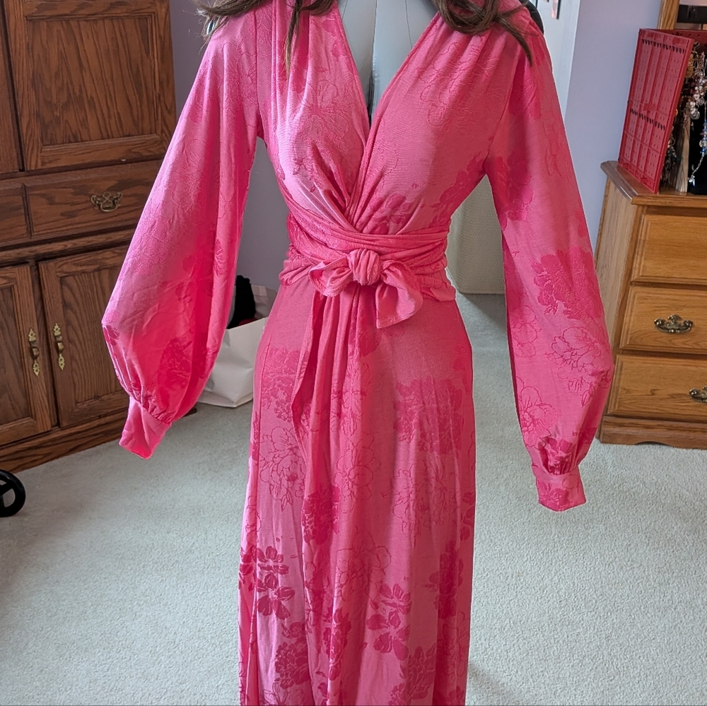 Zara Pink Floral Maxi Dress
